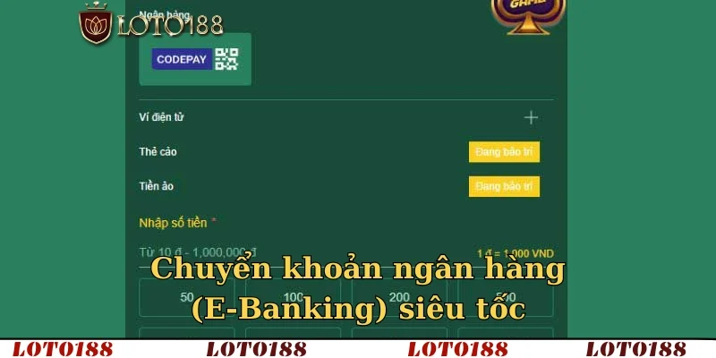 Chuyển khoản ngân hàng (E-Banking) siêu tốc